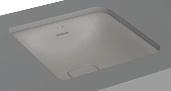 Vitra 7533B076-1082 Metropole Kare Tezgahaltı Lavabo Mat Taş Gri.